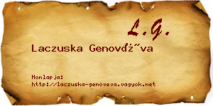 Laczuska Genovéva névjegykártya