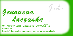 genoveva laczuska business card